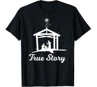 DDfe31r Limited True Story - Christmas Advent Nativity Scene North Star T-Shirt