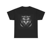 DDfe31r Unisex Adult T Shirt Elegant Art Deco Black Owl Illustration Gothic Bird Spooky