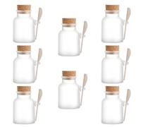 DDFF 8 pezzi barattoli di spezie ermetici con coperchio, pentole con sughero e cucchiaio, bottiglia cucchiaio in sughero, per spezie, sale, cura del corpo