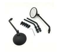 DDGBERFP per B&M&W R1200R R1200GS F800GS G310R F650GS Universale 8mm 10mm Specchietto Retrovisore Moto Forma Rotonda Specchi Retrovisori Laterali Parti compatibili(Nero)
