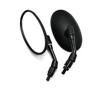DDGBERFP per Hon&da CB1000R NC700X CB400 CB500X CB650F PCX150 CB1100 PCX125 Specchietto Retrovisore Moto Universale Specchietto Retrovisore Ovale 10mm Parti compatibili(Nero)