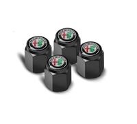 DDHHBH 4 Pezzi Auto Tappi per Valvole di Pneumatici per Alfa Romeo Stelvio 2017-2024,Esagonale Alluminio Lega Cappuccio Valvole Copri Valvole Gomme Auto Esterno Accessori,B