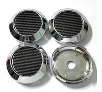 DDHHBH 4 Pezzi Coprimozzo per Fiat Panda City Cross in ABS+Alluminio Centro Auto Cerchi Tappi Copriruota Centrale Mozzo Ruota Copri Antiruggine Auto Sostituzione Accessori,Silver-A:Size2-64/57mm