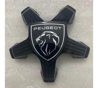 DDHHBH 4 Pezzi Coprimozzo per Peugeot 3008 2024 2025 in ABS+Alluminio Centro Auto Cerchi Tappi Copriruota Centrale Mozzo Ruota Copri Antiruggine Auto Sostituzione Accessori,Black