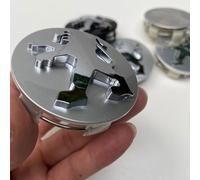 DDHHBH 4 Pezzi Coprimozzo per Peugeot 407 in ABS+Alluminio Centro Auto Cerchi Tappi Copriruota Centrale Mozzo Ruota Copri Antiruggine Auto Sostituzione Accessori,Silver-Convex