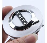 DDHHBH 4 Pezzi Coprimozzo per Volvo XC60 in ABS+Alluminio Centro Auto Cerchi Tappi Copriruota Centrale Mozzo Ruota Copri Antiruggine Auto Sostituzione Accessori,Silver