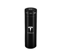 DDHHBH Bottiglia Termica con Auto Stemma Logo Emblema per Tesla Model Y,Acciaio Inox Borraccia Sottovuoto Tazza Isolante Perdite Viaggi Acqua Calde e Fredde Borracce Auto Regalo Accessori