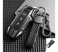 DDHHBH Cover Chiave Auto per Porsche Cayenne,Materiale Duro Copre Chiave Guscio con Porta Chiave Proteggere Telecomando Uomo Donna Custodia Chiavi Accessori Auto,A-1