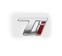 DDHHBH Stemma Adesivi Emblema per Alfa Romeo Stelvio,3D Metallo Logo Specchio Adesivo Distintivo Stickers Sport Alfabeto Decorazione Carrozzeria Accessori Esterno Auto,Ti-Silver