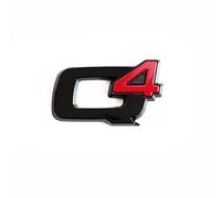 DDHHBH Stemma Adesivi Emblema per Alfa Romeo Stelvio,3D Metallo Logo Specchio Adesivo Distintivo Stickers Sport Alfabeto Decorazione Carrozzeria Accessori Esterno Auto,Q4-Black