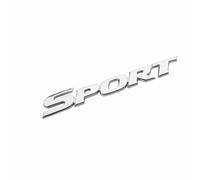 DDHHBH Stemma Adesivi Emblema per MG ZS EV,3D Metallo Logo Specchio Adesivo Distintivo Stickers Sport Alfabeto Decorazione Carrozzeria Accessori Esterno Auto,Silver-Sport
