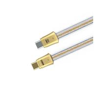 ddHiFi ddHiFi TC19CC - Cavo USB C per segnale digitale OTG, in argento puro, da USB-C a USB-C, design parallelo a quattro fili (Gold Edition), 45 cm