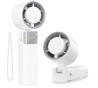 DDHTSAL USB Mini Pieghevole Ventilatore - 4000 mAh Ricaricabile Ventilatore Portatile con Cordino, 1-199 Multi-Stadio Controllo Della Velocità Portable Fan per Uscire|Domestico|Lavorar