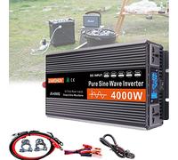 DDHVVOH 4000w/5000w 12v 220v,Onda Pura Inverter Invertitore di Tensione Fotovoltaico Dc AC per Camper Auto Convertitore di Potenza,12V-4000W
