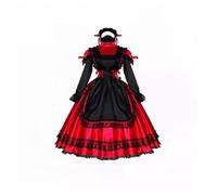 DDINGHOONQPODFR Costume da donna Sissy rosso con serratura vestito da cameriera cosplay costumi su misura, rosso, M