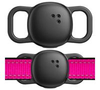 DDJ Custodia per collare per gatto per localizzatore di piastrelle, confezione da 2, copertura in silicone morbido, antigraffio, colore nero