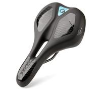 DDK Comfort Plus sella per bicicletta - Memory Foam Comfort Sella - Allevia la pressione e assorbimento degli urti - Comoda e morbida sella imbottita per uomo e donna (Alpen)