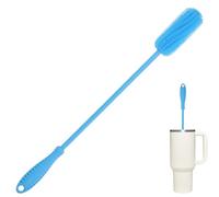 ddLUCK scovolino borraccia bottiglie silicone,manico lungo 40 cm pulisci bottiglie spazzola,per vetro bottiglia acqua,tazza termica,palestra borracce,water bottle sportiva(Blu)