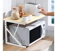 DDMINE Supporto per forno a microonde, supporto per mensola da cucina, ripiano da cucina su gambe per forno a microonde, portaoggetti da cucina, scaffale per forno a microonde, solido e pratico (1