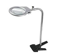 DDNGEJ Lenti d'Ingrandimento, Lenti d'Ingrandimento per Hobby educativi, Tipo di Lampada da Tavolo con Lente d'Ingrandimento a Luce LED Lente d'Ingrandimento in Metallo con Clip da Tavolo