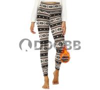 DDOBB Leggings termici da donna, foderati, a vita alta, lunghi con interno in pile, caldi Teddy, sportivi, pantaloni termici, da corsa, invernali, Fiocco di neve B, 54-56