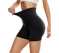 DDOBB Pantaloncini Donna Sportivi Anti Sfregamento Pantaloni Corti Leggings Sportivi Shorts Vita Alta Hotpants, (Nero, S-M)