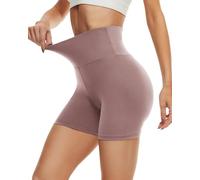 DDOBB Pantaloncini Sportivi Donna Anti Sfregamento, Yoga, Boxer, Ciclismo, Leggings, Shorts Vita Alta Hotpants (Rosa, S-M)