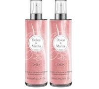 dDOLCE & MANIA | Opera Acqua Profumata Glitterata 200ml - Acqua Profumata con Glitter, Fragranza Elegante e Brillante per un Tocco di Lusso (Confezione da 2)