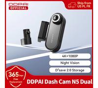 DDPAI Dash Cam N5 Doppia telecamera da cruscotto anteriore e posteriore con risoluzione 4K Ultra HD NightVIS ADAS GPS Registrazione automatica