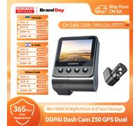 DDPAI Dash Cam Z50 Telecamera per auto 4K anteriore e posteriore con WiFi GPS integrato 4K ADAS Dual Dash Camera Supporto DVR per auto Cam posteriore