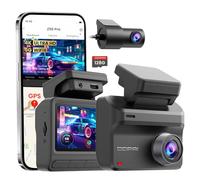 DDPAI Dashcam Auto, 4K + 1080P Telecamera Auto Con Scheda Da 128 GB, Visione Notturna AI-ISP, Supporto 4G LTE, 5 GHz WiFi 6, GPS, Monitoraggio Parcheggio 48 Ore, Display IPS Da 3", Sensore G, Z50 Pro