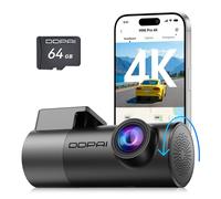 DDPAI MINI Pro 4K Dash Cam Auto, Camera 2160P, Ruotabile a 360°, Scheda da 64 GB