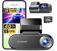 DDPAI N5 Dual Dashcam Auto 4K+1080P, Telecamera Auto con scheda da 128 GB, Super Visione Notturna, WiFi 5GHz, GPS, Modalità Parcheggio 24H, G-Sensor, Registrazione in Loop, Controllo Tramite App