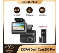 DDPAI Z50 Pro 4K Dash Cam per Auto a Doppio Canale DVR con Schermo IPS da 3'', GPS Integrato, WiFi, ADAS, Visione Notturna e Monitoraggio Parcheggio 24H