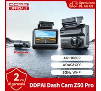 2025 Nuovo DDPAI Dash Cam Z50 Pro 4K Telecamera per auto Visione notturna 5GHz Wi-Fi GPS ADAS 24H