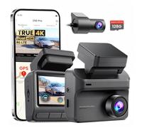 DDPAI Z50 Pro Dashcam Auto, 4K + 1080P Doppio HDR Telecamera Auto Con Scheda128 GB, Visione Notturna AI-ISP, Supporto 4G LTE, WiFi 6, GPS, Monitoraggio Parcheggio 48 Ore, Display IPS 3", Sensore G