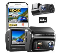 DDPAI Z60 Master, 4K+2K Dash Cam Auto, STARVIS2 IMX678, Dashcam Dual HDR, Incl. Scheda 64GB, 5G WiFi6, 2K/60FPS, GPS, 3" IPS, Visione Notturna AI ISP, Modalità Parcheggio 24h, ADAS, 4G Disponibile
