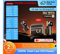 DDPAI Z90 Master Dashcam Dual 4K+4K Anteriore e Posteriore, Telecamera DVR con GPS, ADAS, Visione Notturna e Registratore Video