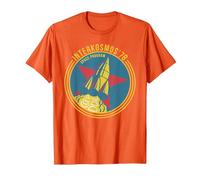 DDR GDR Oriente Ostalgia Intercosmo URSS Maglietta, Uomo, Arancio, M
