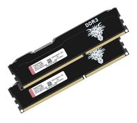 DDR3 16GB Kit (2x8GB) Desktop Ram 1600MHz PC3-12800 Dimm Non-ecc Unbuffered 1.5V 2Rx8 Dual Rank 240 Pin CL11 PC Computer Memory Udimm Memoria Upgrade Module (Nero)