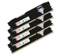 DDR3 32GB Kit (4x8GB) Desktop Ram 1600MHz PC3-12800 Dimm Non-ecc Unbuffered 1.5V 2Rx8 Dual Rank 240 Pin CL11 PC Computer Memory Udimm Componenti Memoria Upgrade Module Kit (Nero)