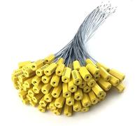 DDS22E Sigilli di sicurezza autobloccanti in filo di acciaio, 100 pezzi 50 cm multicolori, fascette fermacavi in metallo(Yellow)