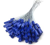 DDS22E Sigilli di sicurezza autobloccanti in filo di acciaio, 100 pezzi 50 cm multicolori, fascette fermacavi in metallo(Blue)