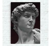 DDSEW GREWT Divertente David Poster David Michelangelo Statua Arte Tela Pittura Moderna Arte della parete Stampe David per Soggiorno Decorazioni per la casa Immagine 50X70 cm Senza Cornice
