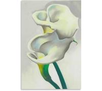 DDSEW GREWT Georgia O'Keeffe Poster Due Calle Insieme Tela di Canapa Arte Floreale Pittura Georgia O'Keeffe Stampe Per Decorazioni Per La Casa Immagini 40x60cm Senza Cornice