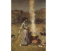DDSEW GREWT John William Waterhouse Il Poster Del Cerchio Magico John William Waterhouse Wall Art Pittura Su Tela E Stampe Per Home Decor Picture 40x60cm Senza Cornice