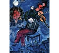 DDSEW GREWT Marc Chagall Poster Il violinista blu Tela Pittura Marc Chagall Wall Art Stampe astratte per soggiorno Arredamento moderno Immagine 40x60cm Senza cornice