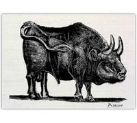 DDSEW GREWT Pablo Picasso Poster Il Toro Tela Pittura Astratta Pablo Picasso Arte Della Parete Pablo Picasso Stampe Per Soggiorno Decor Immagini 40x60cm Senza Cornice