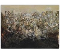 DDSEW GREWT Poster di Zao Wou-Ki, arte astratta vintage, dipinto su tela, stampe artistiche di Zao Wou-Ki per decorazioni da parete per la casa moderna, 50x70cmx1, senza cornice.