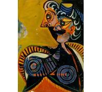 DDSEW GREWT Poster vintage di Picasso, donna seduta astratta, arte murale, dipinto su tela di Picasso, stampe di Picasso per la decorazione murale della casa moderna, immagine 40x60cmx1 senza cornice